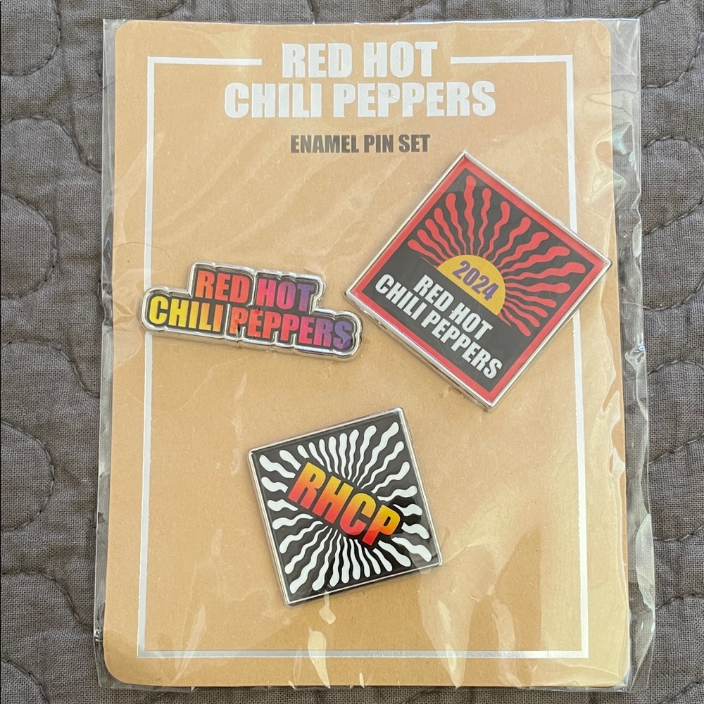 Red Hot Chili Peppers Enamel Pin Set Unlimited Love Tour Merch
